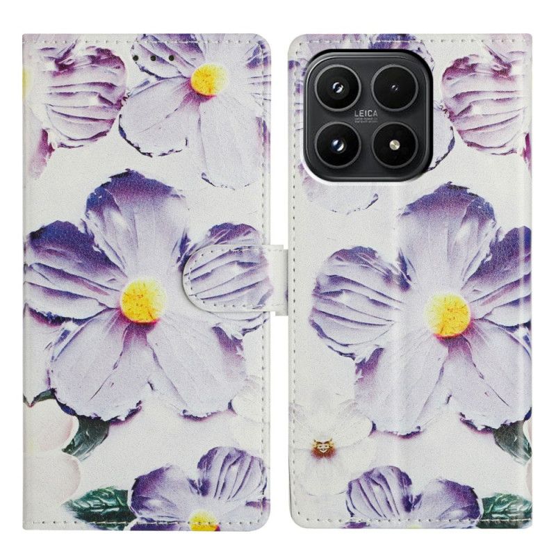 Folio Deksel Xiaomi 17 Lilla Blomster