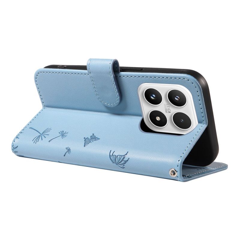 Folio Deksel Xiaomi 17 Løvetanndesign-stropp Beskyttelse Deksel