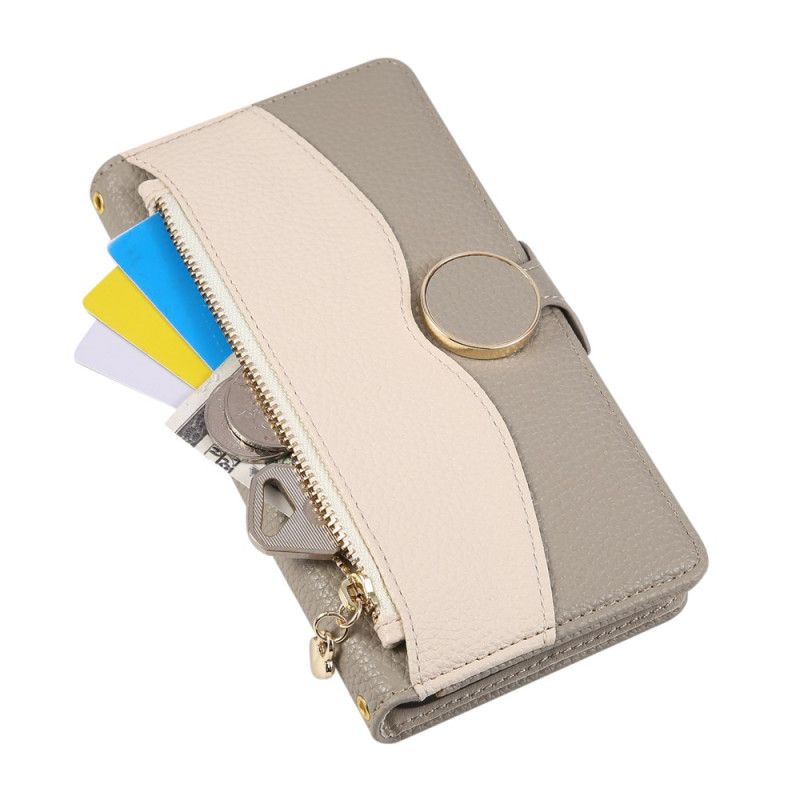 Folio Deksel Xiaomi 17 Tofarget Lommebok Med Håndleddsstropp Beskyttelse Deksel