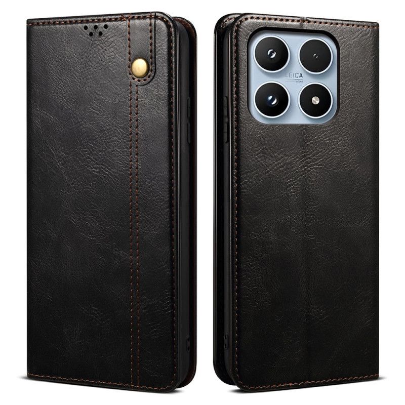 Folio Deksel Xiaomi 17 Vokset Imitert Skinn Beskyttelse Deksel