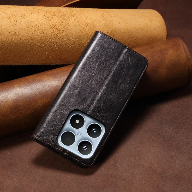 Folio Deksel Xiaomi 17 Vokset Imitert Skinn Beskyttelse Deksel