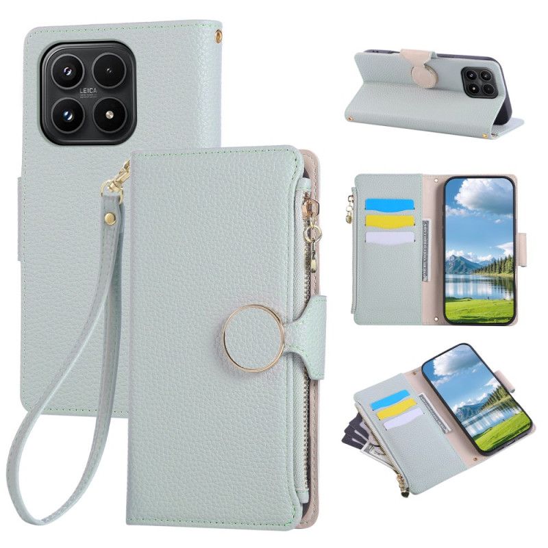 Lærdeksel Folio Deksel Xiaomi 17 Lommebok Med Glidelås