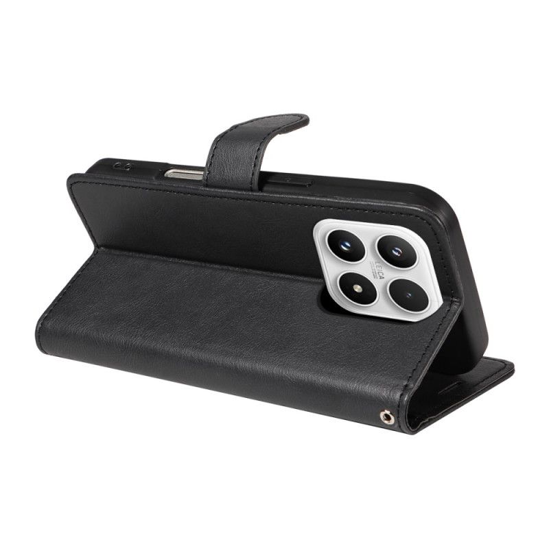 Lærdeksel Folio Deksel Xiaomi 17 Mobildeksel Ensfarget Fuskeskinn