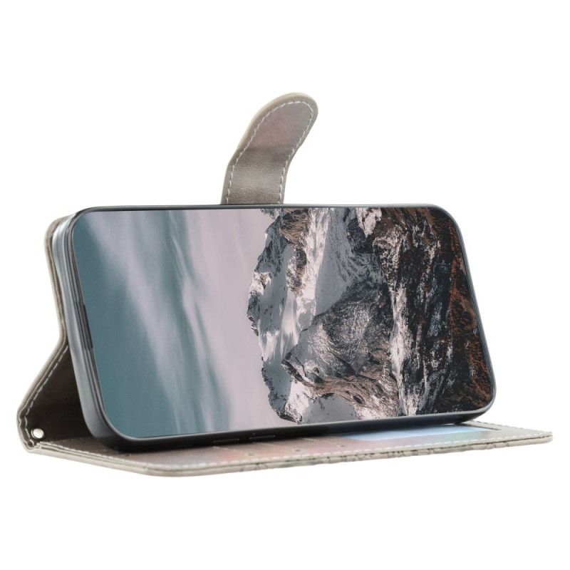 Lærdeksel Folio Deksel Xiaomi 17 Mobildeksel Mandala- Og Rhinestone-mønster