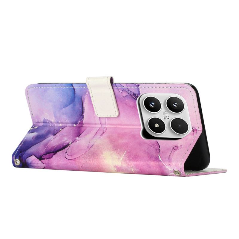 Lærdeksel Folio Deksel Xiaomi 17 Mobildeksel Marmor