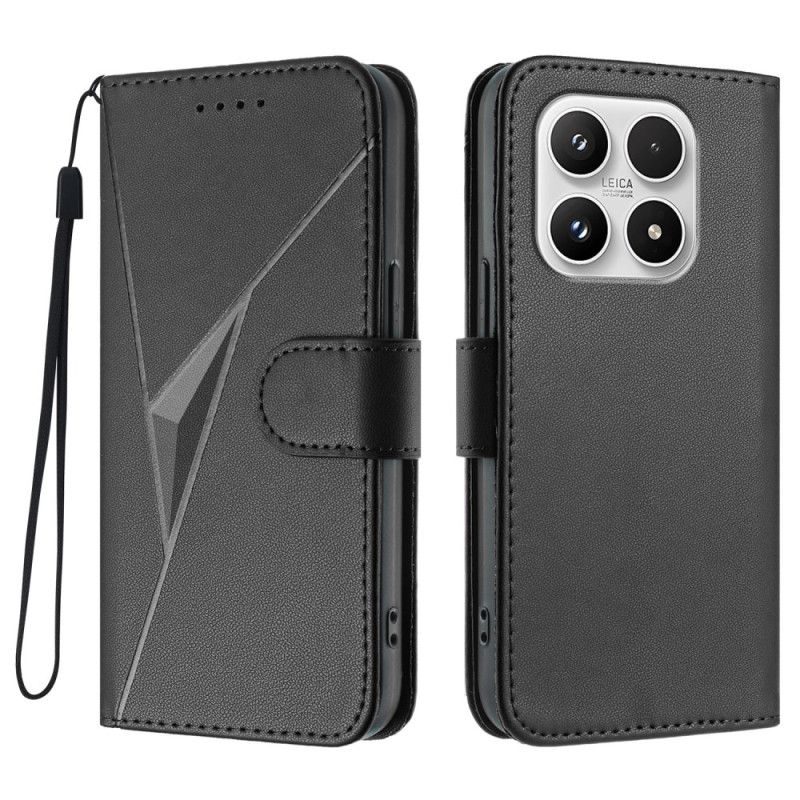 Lærdeksel Folio Deksel Xiaomi 17 Mobildeksel Trekantmønster