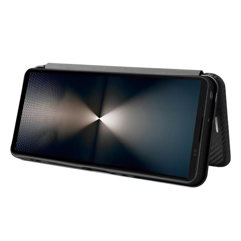 Folio Deksel Lær Sony Xperia 1 Vii Mobildeksel Karbonfiber