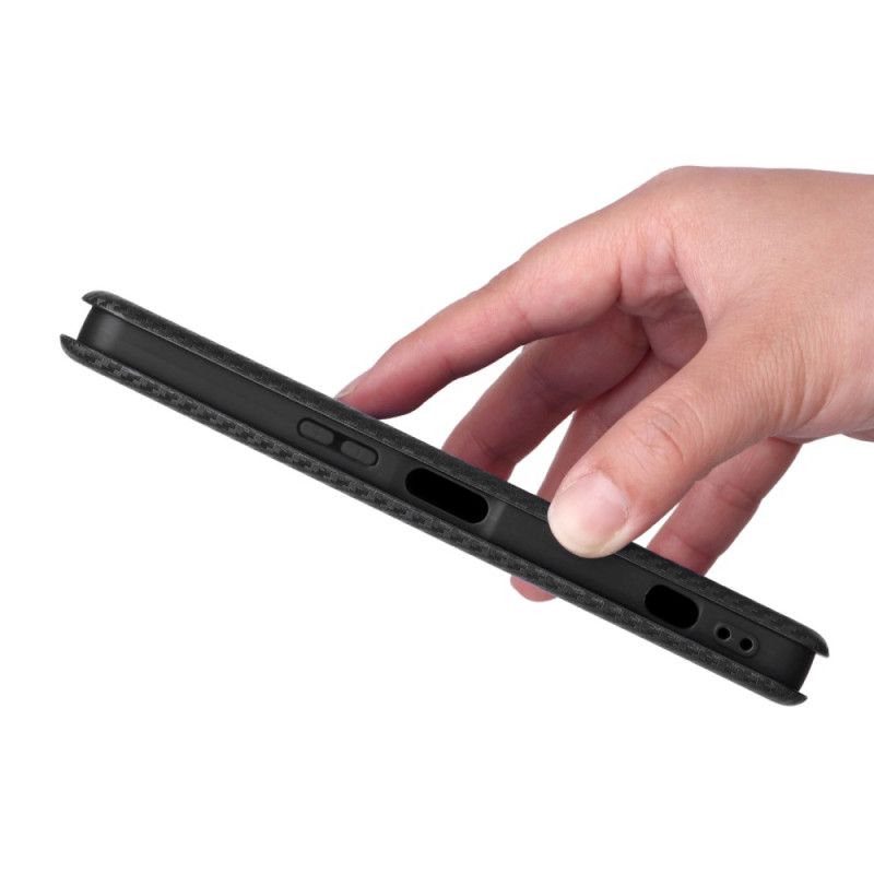 Folio Deksel Lær Sony Xperia 1 Vii Mobildeksel Karbonfiber