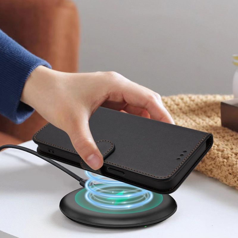 Folio Deksel Sony Xperia 1 Vii Læreffekt Med Snor Beskyttelse Deksel