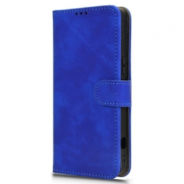 Folio Deksel Sony Xperia 1 Vii Semsket Skinn Med Effekt