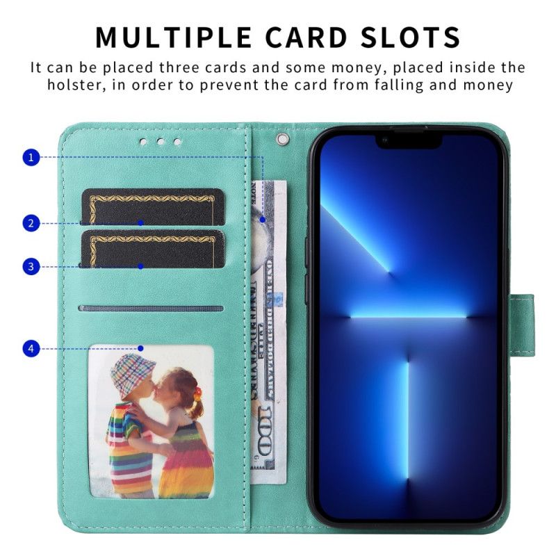 Folio Deksel Sony Xperia 1 Vii Solsikkemønster