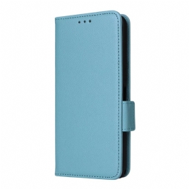 Folio Deksel Til Sony Xperia 1 Vii Litchi-tekstur Med Stropp