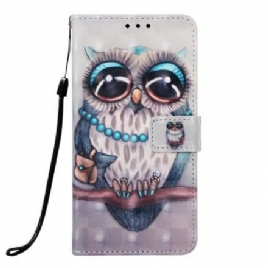 Folio Deksel Til Samsung Galaxy A30 / A20 Med Kjede Frøken Strappy Owl