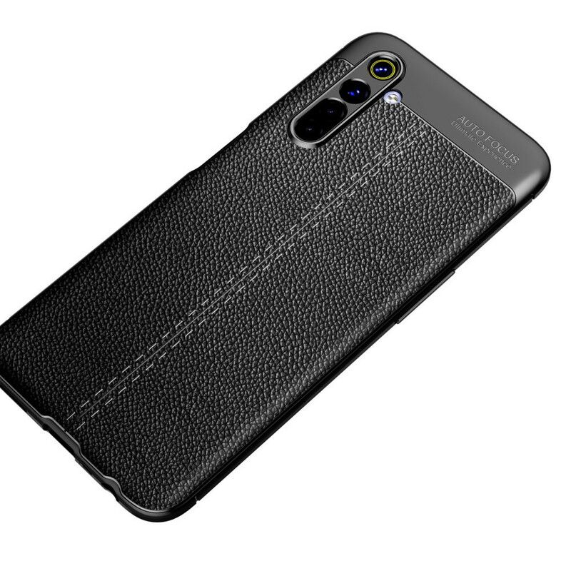 Deksel Til Realme 6 Dobbellinje Litchi-skinneffekt