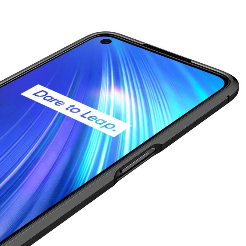 Deksel Til Realme 6 Dobbellinje Litchi-skinneffekt