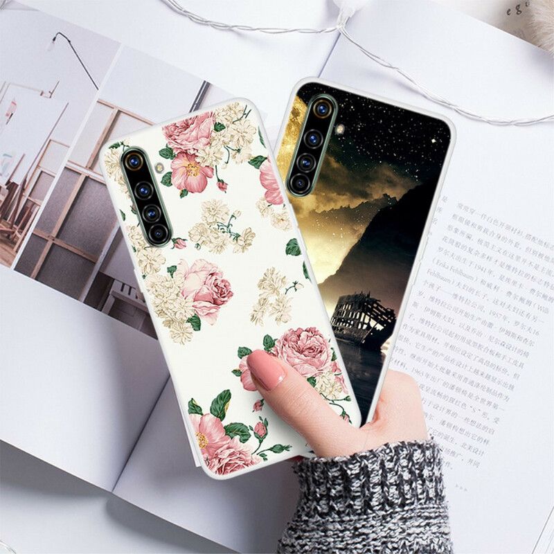 Deksel Til Realme 6 Frihetsblomster