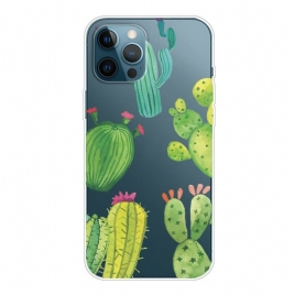 Deksel Til iPhone 13 Pro Kaktus Akvarell