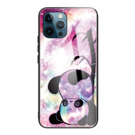 Deksel Til iPhone 13 Pro Panda Og Bambus Herdet Glass