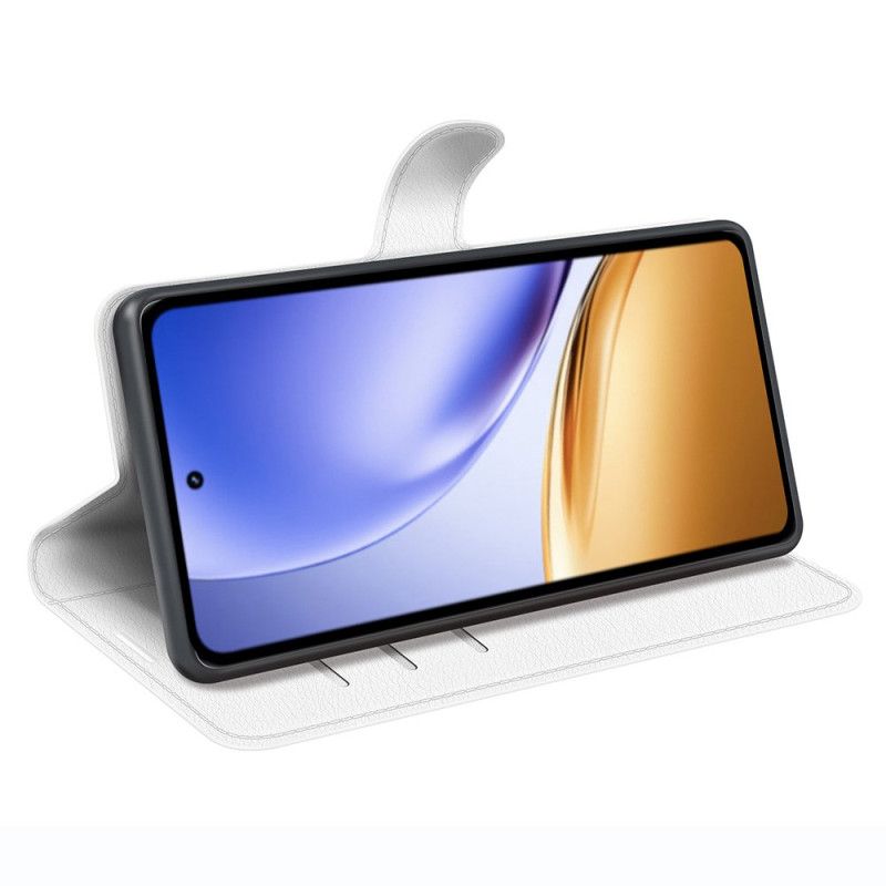 Folio Deksel Realme 14 5g Litchi-imitasjon I Skinn Beskyttelse Deksel