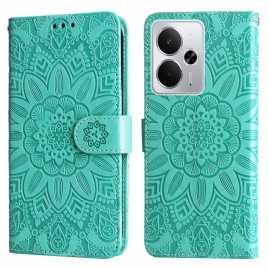 Folio Deksel Realme 14 5g Solsikkedesign Beskyttelse Deksel