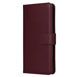 Folio Deksel Til Realme 14 5g Ensfarget Med Stropp