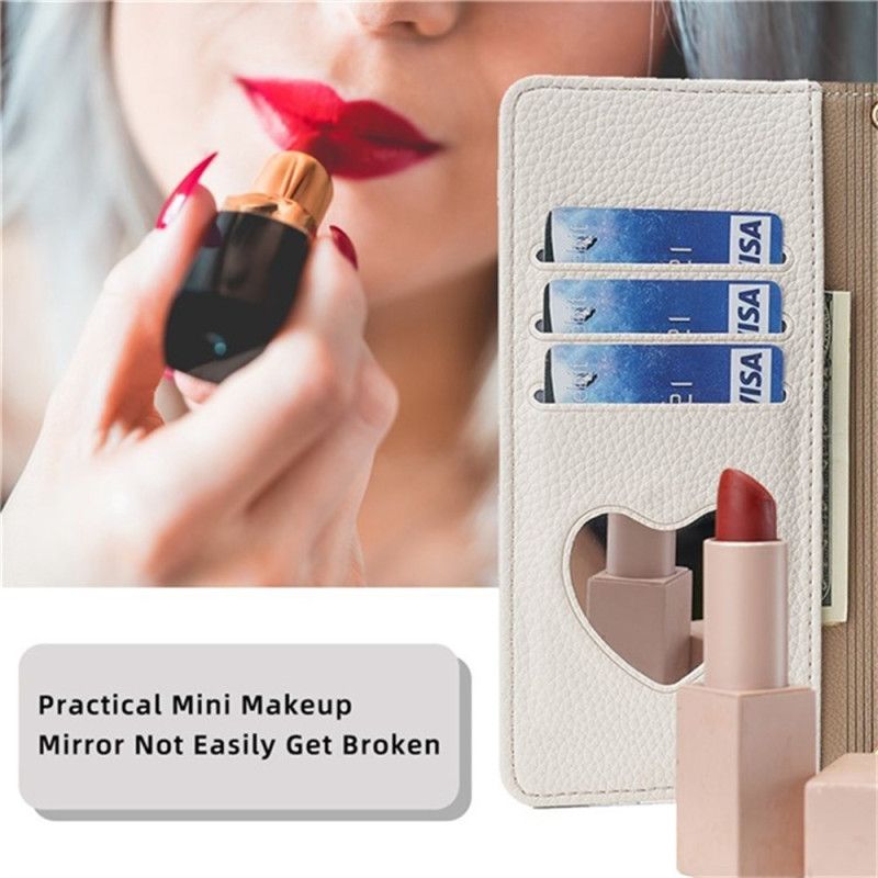 Folio Deksel Til Realme 14 5g Speil Og Kjede