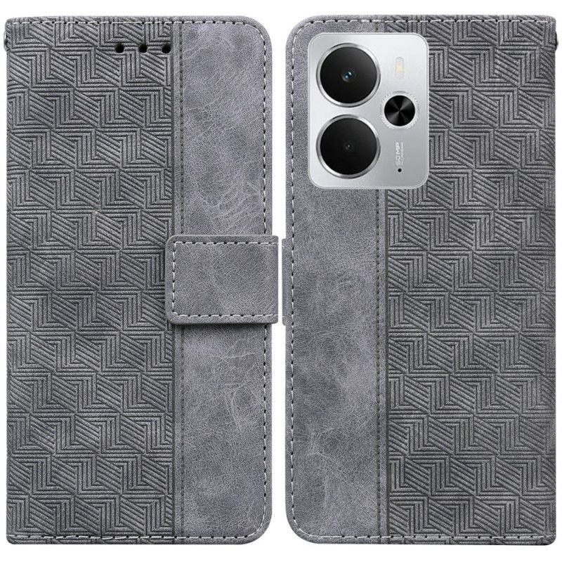 Folio Deksel Til Realme 14 5g Vevd Mønster