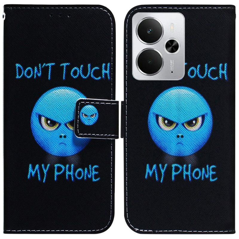 Lærdeksel Folio Deksel Realme 14 5g Mobildeksel Emoji-telefon