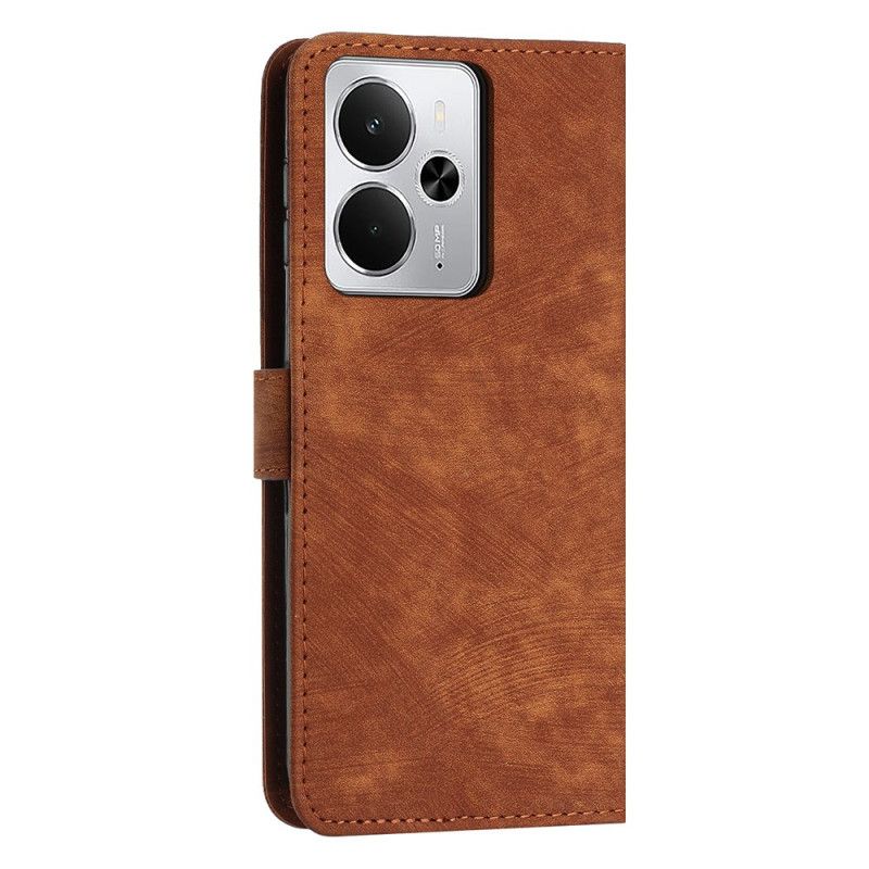 Lærdeksel Folio Deksel Realme 14 5g Mobildeksel Linjer