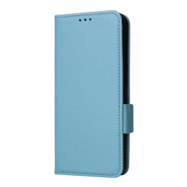 Lærdeksel Folio Deksel Realme 14 5g Rem Med Litchi-tekstur