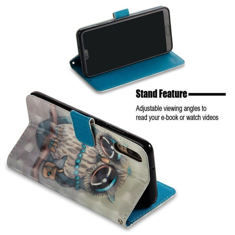 Folio Deksel Til Huawei P20 Miss Owl 3d