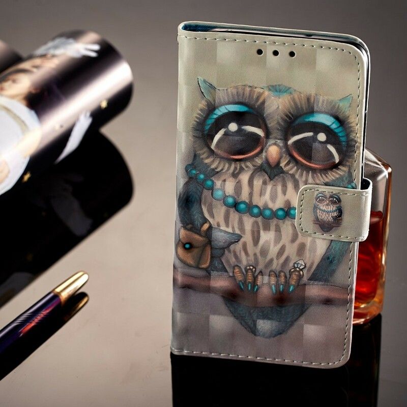 Folio Deksel Til Huawei P20 Miss Owl 3d