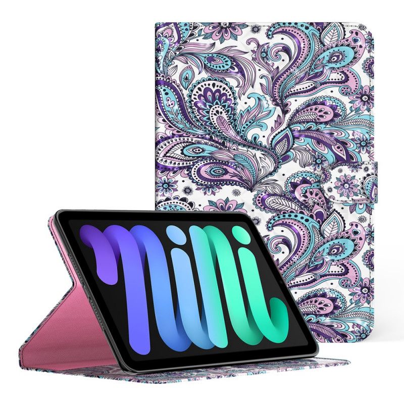 Folio Deksel Til iPad Mini 6 (2021) Light Spot Paisley-mønster