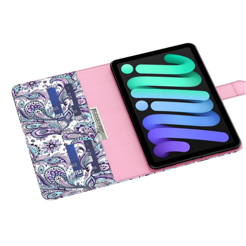 Folio Deksel Til iPad Mini 6 (2021) Light Spot Paisley-mønster