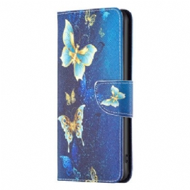 Folio Deksel Til Realme Note 60x Gullsommerfugler