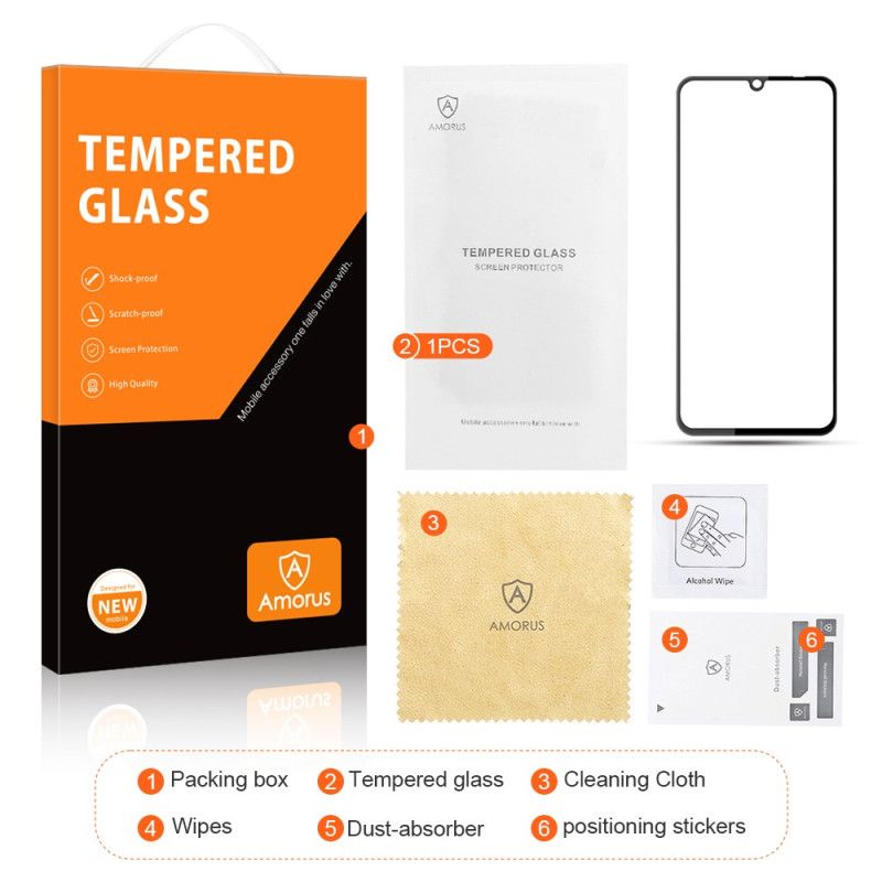 Heldekkende Skjermbeskytter I Herdet Glass For Realme Note 60x / C63 / C61 Amorus