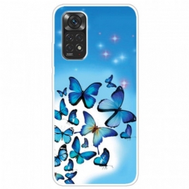 Deksel Til Xiaomi Redmi Note 11 Pro / 11 Pro 5G Blå Sommerfugler
