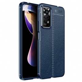 Deksel Til Xiaomi Redmi Note 11 Pro / 11 Pro 5G Dobbel Linje Litchi Leather Effect