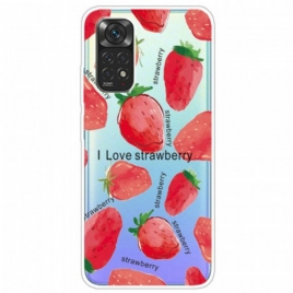 Deksel Til Xiaomi Redmi Note 11 Pro / 11 Pro 5G Strawberries / Jeg Elsker Jordbær