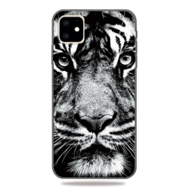 Deksel Til iPhone 11 Svart Og Hvit Tiger