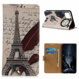 Folio Deksel Til iPhone 11 Poetens Eiffeltårn