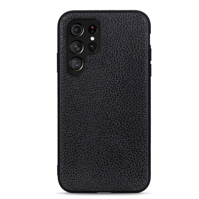 Deksel Til Samsung Galaxy S22 Ultra 5G Ekte Litchi-skinn
