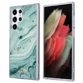 Deksel Til Samsung Galaxy S22 Ultra 5G Glittermarmor