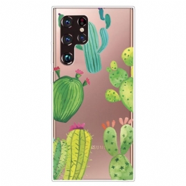Deksel Til Samsung Galaxy S22 Ultra 5G Kaktusakvarell