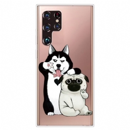 Deksel Til Samsung Galaxy S22 Ultra 5G Morsomme Hunder