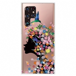 Deksel Til Samsung Galaxy S22 Ultra 5G Nydelig Blomsterhode