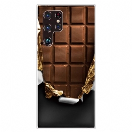Deksel Til Samsung Galaxy S22 Ultra 5G Sjokolade Fleksibel
