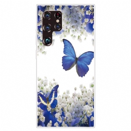 Deksel Til Samsung Galaxy S22 Ultra 5G Sommerfugldesign