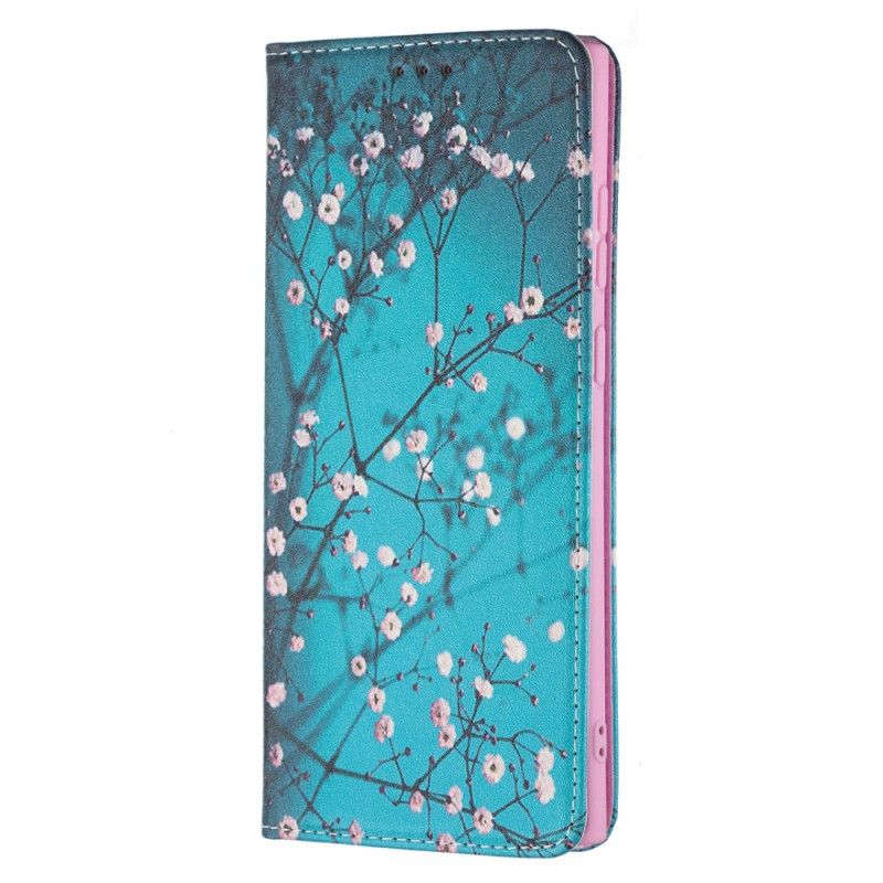 Folio Deksel Til Samsung Galaxy S22 Ultra 5G Blomstrende Tre