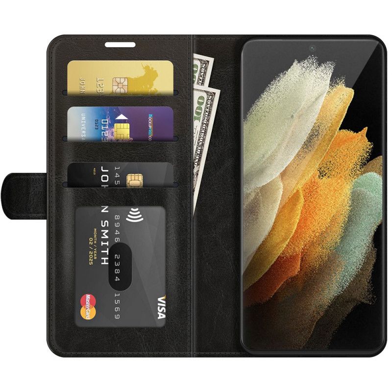 Folio Deksel Til Samsung Galaxy S22 Ultra 5G Design Skinneffekt